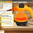 thumbnail image 3 of BIMZUC Handheld Steam Cleaner, 2500W Multi-Surface Cleaner with 10 Accessories, Compact Design, Yellow, 3 of 8