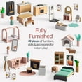 thumbnail image 3 of Best Choice Products Pretend Play Wooden Doll House w/ 40 Interactive Accessories, 3-Story Modern Toy Dollhouse Playset, 3 of 9