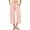 Pink, variant on ShomPort Wide Leg Capris For Women Drawstring Elastic Waist Cropped Pants With Pocket Comfy Breathable Straight Hem Solid Color Trousers