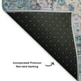 thumbnail image 5 of Addison Rugs Mayfield Premium Machine Washable Traditional Border Denim Round Rug, 8' x 8', 5 of 6