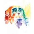 thumbnail image 2 of Valle, Aimee Del 20x24 Gold Ornate Wood Framed with Double Matting Museum Art Print Titled - Chimpanzee I, 2 of 4
