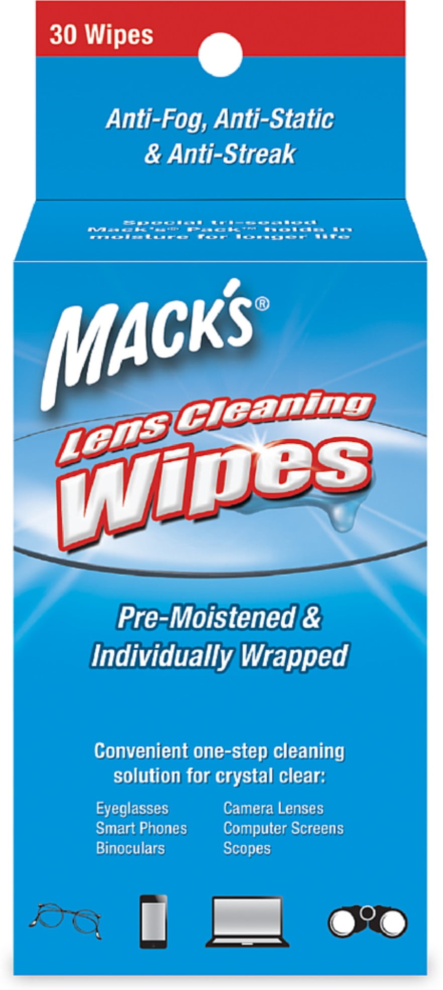 Mack's Lens Wipes Cleaning Towelettes