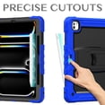 thumbnail image 6 of Case for Lenovo Tab M11 11" 2024, Military Grade Protective Silicone PC Cover with Screen Protector & Adjustable Kickstand & Shoulder Strap & Pencil Holder & 3-layer Protection, Darkblue+Black, 6 of 8