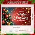 thumbnail image 2 of Red Theme Christmas Banner Gold Accent Xmas Backdrop Snowflake Pattern Candy Cane Holiday Background for Christmas Party Home Decoration Family Reunion, 2 of 9