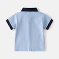thumbnail image 6 of Xijirk Boys Summer Short Sleeve Casual Shirt Soft Breathable Lightweight Comfortable Daily Wear Top For Kids Outdoor Play Quick-Dry Crewneck Stylish Youth Toddler,6-7 Years, 6 of 7
