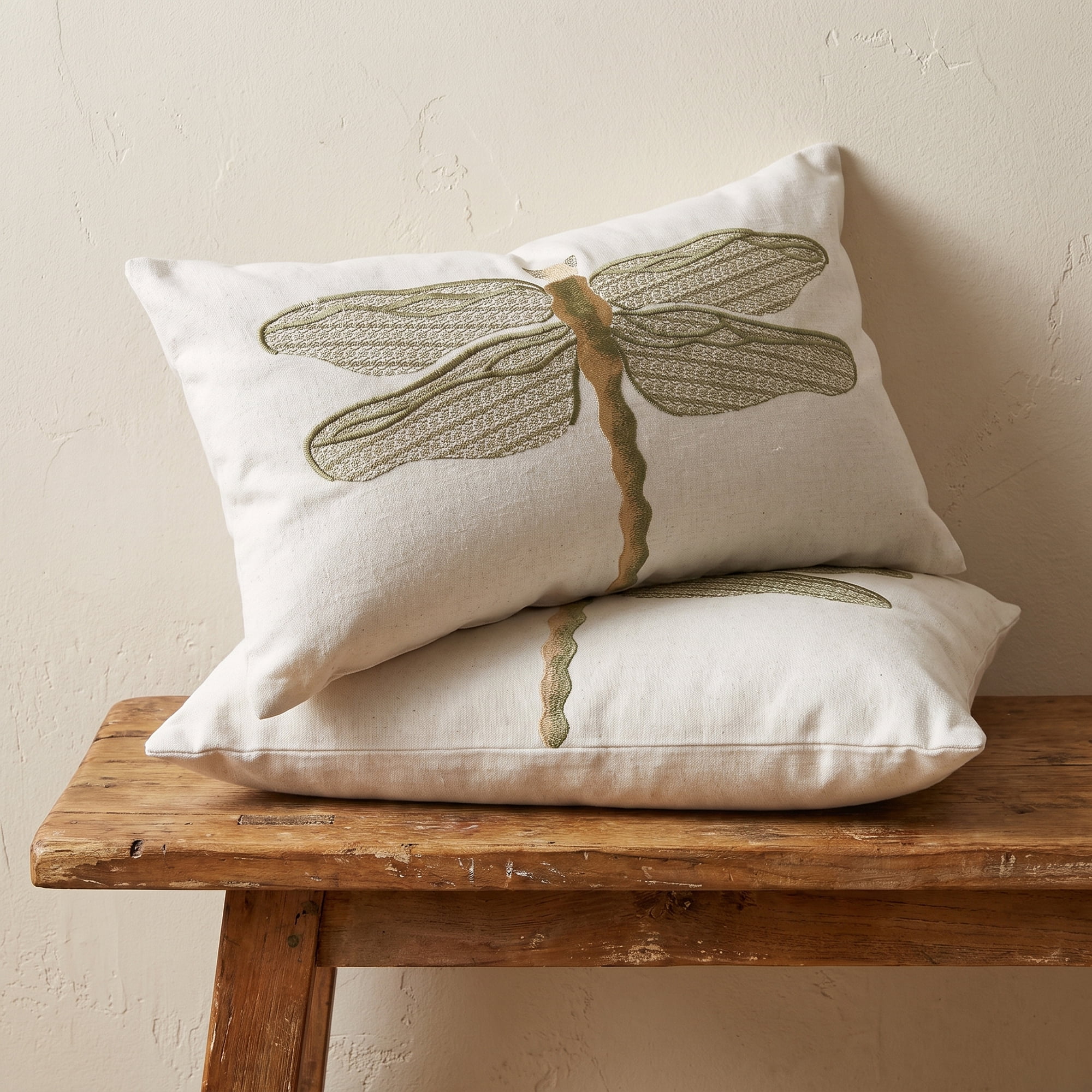 Unique Bargains Embroidered Animal Cottagecore Pillow Cover Cushion Case White 20"x12"