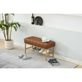 thumbnail image 5 of Retro Style Storage Bench / Extra Seat for Dining or Closet / Brown Color, 5 of 6