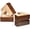 Brown-2 inch, variant on Solid Wood Furniture Risers Brown 4 Inch Bed Sofa Table Lift
