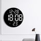 thumbnail image 4 of Reloj digital Despertador de para la decoración del dormitorio estar, Relojes eléctricos de pared con pantalla de fecha Negro Gloria Reloj de pared, 4 of 8