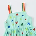 thumbnail image 6 of Penkiiy Toddler Kids Baby Girls Summer Cute Rainbow Shoulder Strap Suspender Dress Girls Dress Party Sundress 3-4 Years Green 2023 Summer Deal, 6 of 8