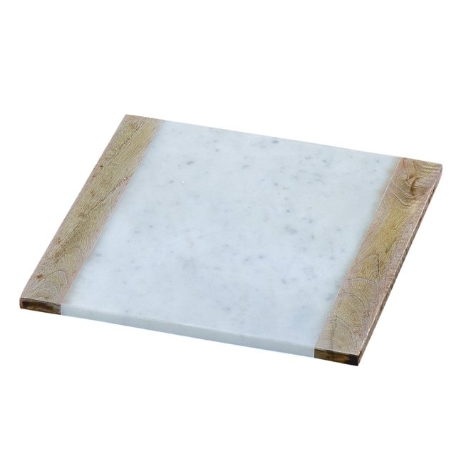 Tabla para Pastelería Creative Home 30x30 cm Mármol y Madera de Mango
