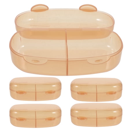 5 Pcs Pacifier Storage Box Infant Soother Case Carrying Pacifiers Baby Container
