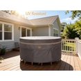 thumbnail image 6 of Heavy Duty  Patio Furniture Covers  Round Outdoor Table Chair Covers Large Round 84"Diax28"H Dark Grey, 6 of 6