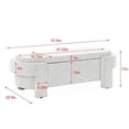 thumbnail image 2 of 51.5" Large Storage Ottoman Bench for Bedroom, Upholstered Linen End of Bed Bench with Hidden Storage, 250 lbs Capacity, Entryway Shoe Bench Seat, No Assembly, Gray, 2 of 9