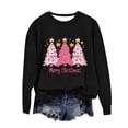 thumbnail image 4 of Staron Chandail en Molleton de Noël pour Femmes Mode Chandail Xmas Manches Longues Chandails en Molleton Col Rond Blouse Joyeux Noël Imprimé Arbre de Noël Cadeaux pour Femmes, 4 of 4