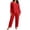 Red, variant on vdgthytj Plus Size Loungewear Sets for Women Ribbed Long Sleeve Crewneck Tops Straight Leg Pants Fall Sleepwear 2 Piece Outfits(X-Large,White)