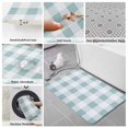 thumbnail image 6 of Aqua Plaid Bath Mat 3 Piece Bathroom Rug Set, Spring Summer Farmhouse Buffalo Checkered Non Slip Bath Rug Contour Mat and Toilet Lid Cover, Absorbent Shower Mats Soft Bath Rugs and Mats Sets, 6 of 8