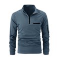 thumbnail image 5 of Men's Polo Shirts Casual Short Sleeve 2026 Button Stylish Summer T Shirt Color Block Golf Slim Fit Shirts with Collar, S, 5 of 5