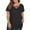Black #01, variant on TQWQT Womens Plus Size Tops 4x-5x Summer V Neck Criss Cross Shirts Basic Plain Tees Short Sleeve Shirts Dressy Casual Tunics Blouses Red L