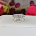 thumbnail image 2 of 2.06ct Full Eternity & 2 Art Deco Wedding Band Stack Promise Ring Diamond Simulated 925 Sterling Silver Anniversary Ring SKU:00194, 2 of 5