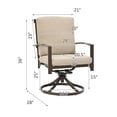 thumbnail image 2 of Gymax 4PCS Patio Pivotant Chaises 360 ° Rotation Chaise de Salle à Manger Ensemble W / Coussins Beiges, 2 of 8