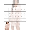 thumbnail image 5 of Vestido con cuello en V profundo Mangas de doble capa Dobladillo con volantes Corto Una pieza con cinturón XBTCLXEBCO marrón, Grande, 5 of 5