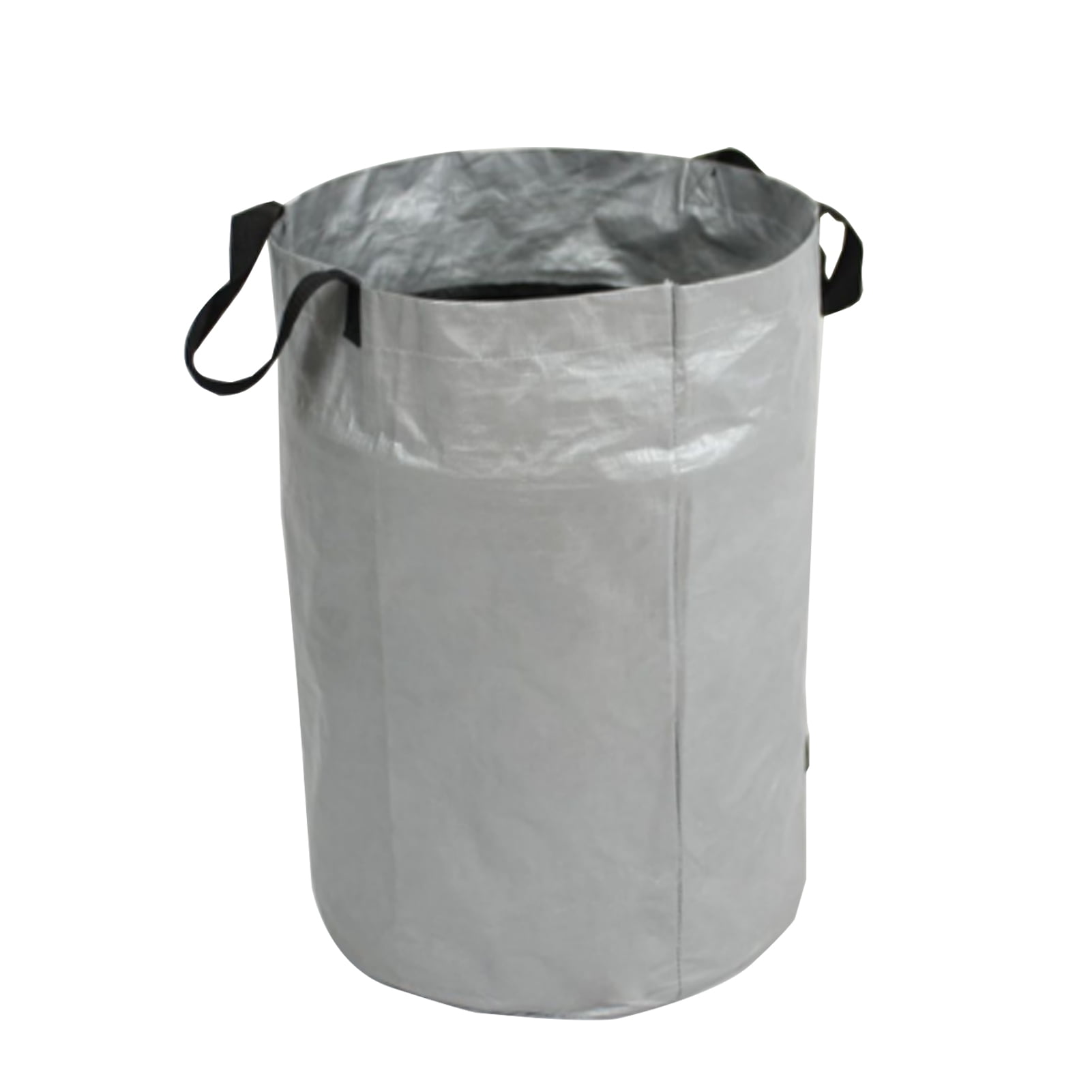 Silver 100 Litre Reusable Garden Waste Bag For Yard Recyclable Standable  Container Leaf Trash Plant Pool Landyard Landscaping Lawn Patio