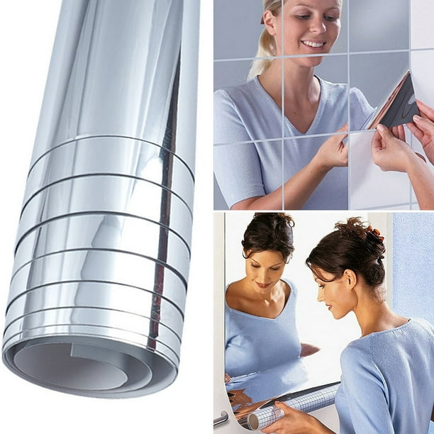 Dheera Mirror Wall Sticker Reflective Selfadhesive DIY PET Crystal