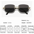 thumbnail image 2 of Sunglasses For Woman Summer Rimless Sunglass Oval Shades Women's Sun Glasses UV400， Sunglasses 6877, 2 of 5