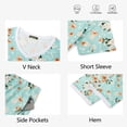 thumbnail image 5 of Weekease Printed Two Piece Pajama Sets for Women V Neck Short Sleeve Tops and Capri Casual Summer Sleepwear, 5 of 7