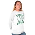 thumbnail image 4 of Single Like My Bicycle Gear Hipster Long Sleeve TShirt Men Women Brisco Brands M, 4 of 6