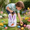thumbnail image 3 of TIELUTT Easter Children's Cute Rabbit Easter Egg Easter Handbag Event Silicone Mat Baking Quarter Sheet Pizza Dough Tray Silicone Cookie Sheets for Oven Wooden Rods for Baking Pizza Mat, 3 of 5