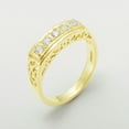 thumbnail image 3 of LBG British Made 9k Yellow Gold Cubic Zirconia Womens Eternity Ring - 33 size options - Size 9.25, 3 of 7