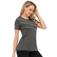 thumbnail image 3 of Camiseta deportiva de entrenamiento para correr de secado rápido con manga corta para mujer, camiset Abanopi Camiseta deportiva, 3 of 7