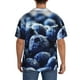 thumbnail image 3 of Balery Blueberry Camisa Casual de Manga Corta con Botones para Hombre, Texturizada, Estilo Cubano, para Playa, Verano-4X-Large, 3 of 5
