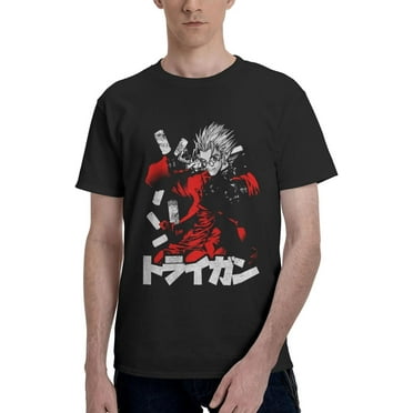 Anime Manga Trigun T Shirt Men's Summer Round Neckline Tops Cotton Casual Short Sleeve Clothes