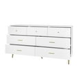 thumbnail image 2 of Seven Drawers Large Chest of Drawer Cabinet with Golden Handle and Golden Legs White Color, 2 of 10