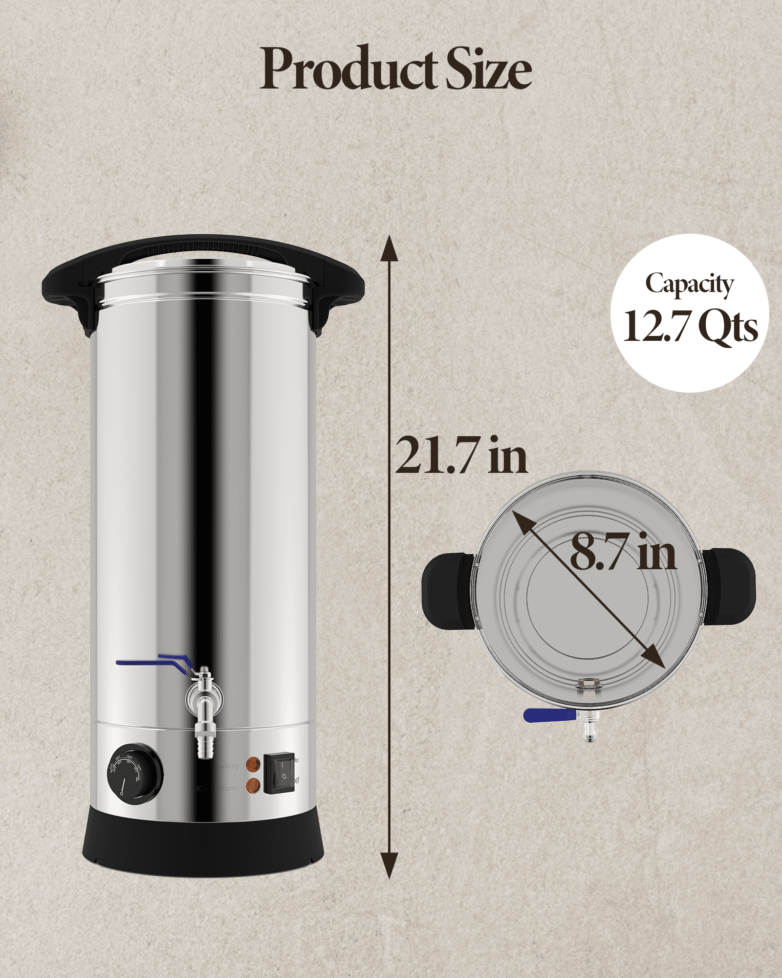 17.5 LB Wax Melter for Candle Making: Electric Aluminum Wax Melting Pot  Machine Regular Size Quick-pour Spout and Free Ebook 