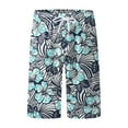thumbnail image 4 of JAJAHO Mens Hawaiian Beach Shorts Tropical Printed Drawstring Elastic Waist Breathable Mesh Summer Shorts Soft Bottoms, 4 of 5
