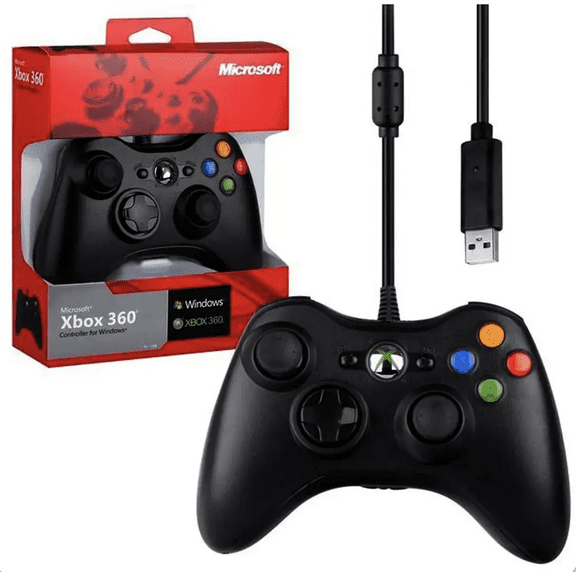 Control  Alambrico Compatible Para Xbox 360 y Pc