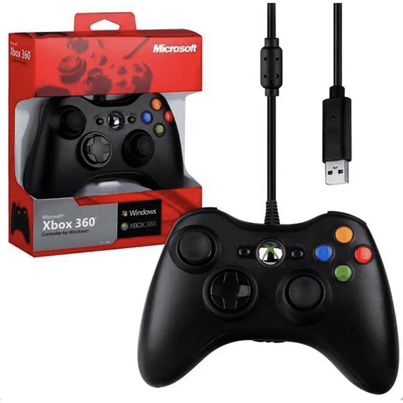 Control  Alambrico Compatible Para Xbox 360 y Pc