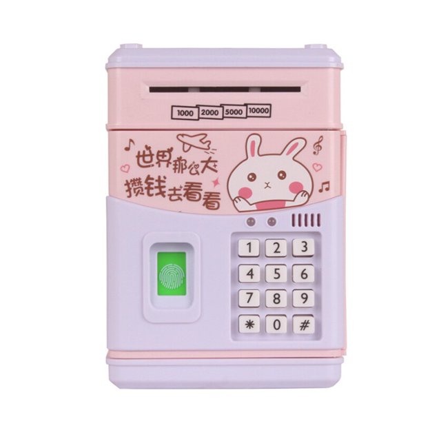 MesaSe Electronic Piggy Bank Safe Money Box Children Digital Cash Saving Safe Deposit ATM Machine