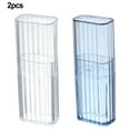 thumbnail image 3 of 2Pcs Portable Travel Clear Small Sorting Storage Box Cotton Swabs Band-aid White, 3 of 9