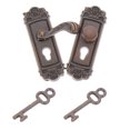 thumbnail image 4 of 1 Set Small Miniature Retro Door Locks Dollhouse Micro Decoration with Keys, 4 of 7
