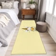 thumbnail image 4 of Yellow Gnomes 2'x6' Runner Rugs for Hallway Kitchen Bedside Non Slip Washable, Spring Bees Daisy Honey White Floral Entryway Rug Runners with Rubber Backing, Long Carpet Runner for Laundry Room, 4 of 8