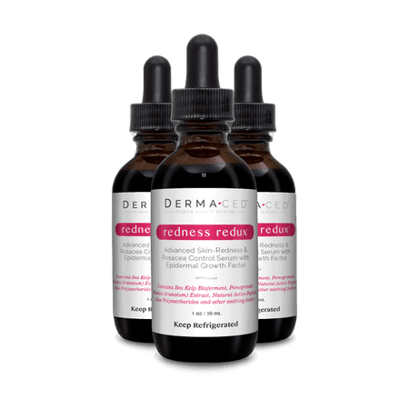Dermaced Redness Redux Advanced Rosacea & Skin Redness Serum | 3-pack (Best Products For Redness)