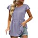 thumbnail image 1 of Blusas casuales de manga corta con cuello redondo de color sólido para mujer OAVQHLG3B Store  lin121212, 1 of 4