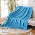 thumbnail image 6 of IR Imperial Rooms Fleece Bed Throw Blanket, Plush, Travel and Couch Fuzzy, Cozy Washable Ultrasoft Throw Size Sky Blue, 6 of 13