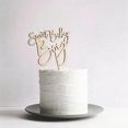 thumbnail image 4 of Decoración de tarta Snvpnyd de madera con forma de «Sweet Baby Boy» para baby shower, 4 of 6
