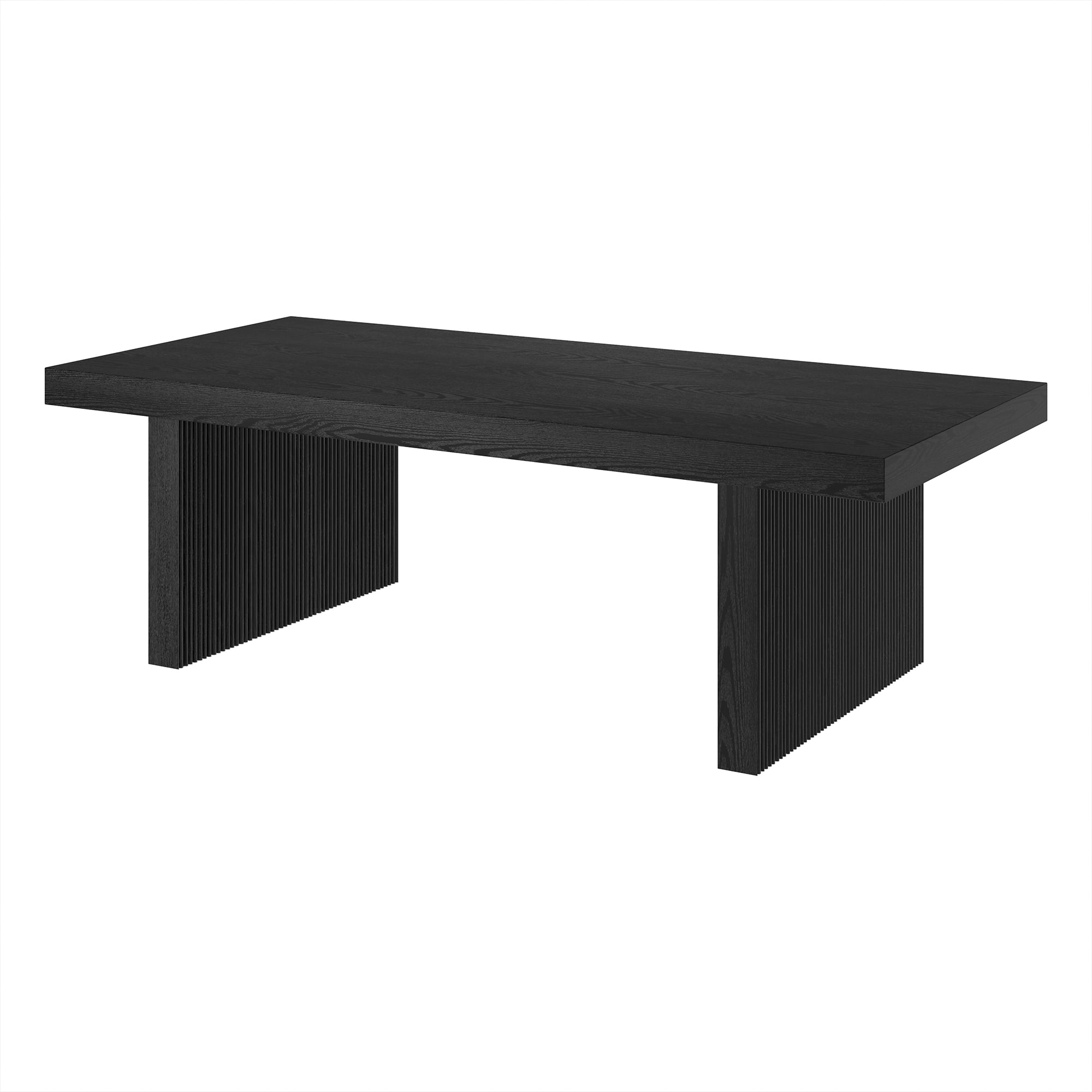 Evelyn&Zoe Modern/Contemporary 48" Wide Black Grain Coffee Table